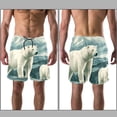thumbnail image 3 of luoweisi Men's Beach Shorts Quick Dry Swim Trunks with Mesh Lining Polar Bear M, 3 of 5