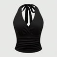 thumbnail image 2 of XIYON Tank Top For Women Vintage Leopard Print Strapless V Neck Sleeveless Crop Top For Women Casual Trendy Clothes, 2 of 5