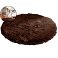 thumbnail image 1 of Round Rug 2Ft Circle Area Rug, Fluffy Fuzzy Small Bedroom Carpet, Soft Fluffy Round Area Rug, Cozy Plush Shaggy Circle Carpet for Living Room Bedroom Home Décor, 1 of 5