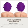thumbnail image 2 of Logiee Purple Print Silk Bonnet Satin Bonnet for Sleeping Women and Men,Double Layer Hair Bonnet for Curly Braids Hair, 2 of 6