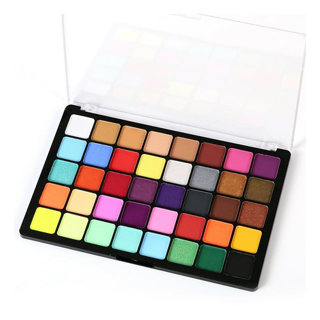 40 Watercolor FacePaint Set Bright Notoxic Color Painting Kit with 10 Paintrushes 4 Stencil Stickers and 2 Gem Sticker Sheets