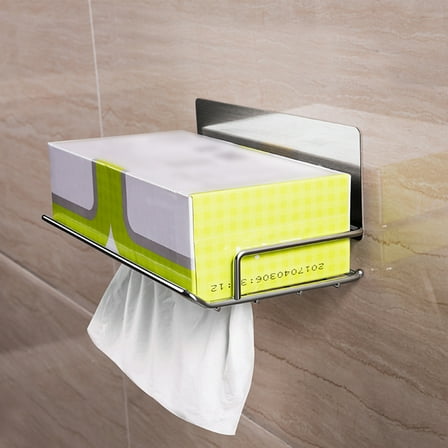 LABRIMP 1Pack Silver Metal Toilet Tissue Storage Shelf for Bathroom 9.6*5.1*4.3in