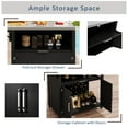 thumbnail image 6 of Dingrich Versatile Outdoor Cabinet with Folding & Expandable Work Surfaces, Ample Storage Space, and Lockable Wheels, Iron & Stainless Steel, 47.2 x 23.7 x 37.4 inches, Matte Black, 6 of 12