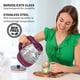 thumbnail image 2 of Hervidor eléctrico OVENTE KG83P 1.5L de vidrio borosilicato morado, 2 of 9