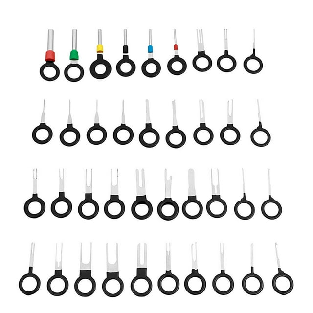 Ruiboury Ensemble d'Outils de Retrait de Borne de Voiture 78/76/41/38/11 Pcs Extracor Fil Extracor Accessoires 38 Pcs 1Ensemble