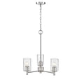 thumbnail image 3 of Millennium Lighting  Ashli 3 Light Chandelier with Clear Honeycomb Glass Shades 3 Light - Brushed Nickel, 3 of 5