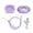 Purple, variant on NFTIGB Translator Earbuds Bluetooth 5.3 Language Stereo Clip On Translation Earphones Digital Display Music Call 144 Languages Support Portable Device for Travel Business Blue