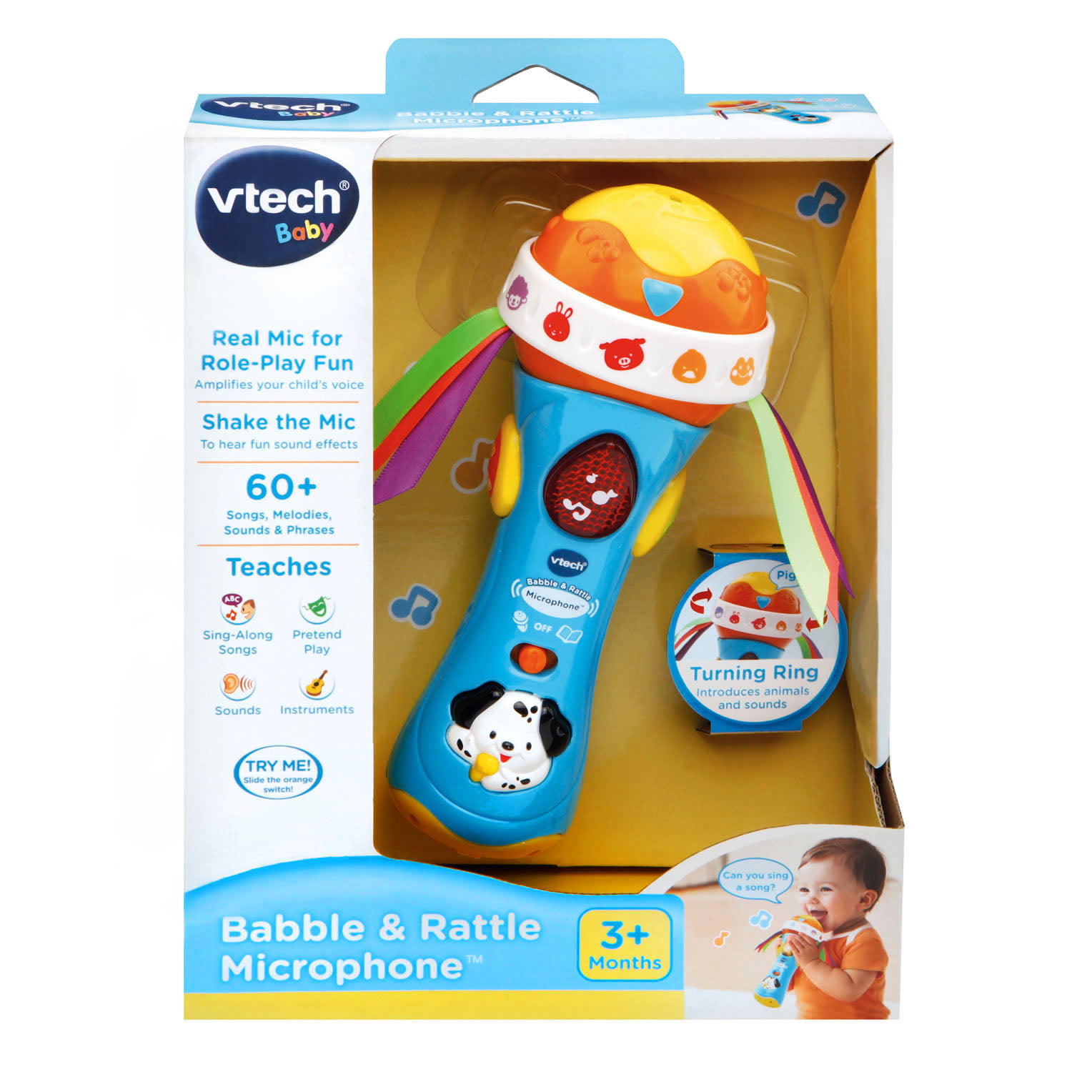 VTech Babble and Rattle Microphone, Fun Musical Toy for Baby 