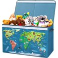 thumbnail image 1 of Coffre à Jouets avec Couvercle Rabattable pour Enfants, Grande Boîte de Rangement Pliable en Oxford avec Poignées pour Garçons Filles, Boîte à Jouets Imperméable Robuste Anti-Poussière pour Chambre Salle de Jeux, 25.5x11.8x15.7 Pouces, 1 of 7