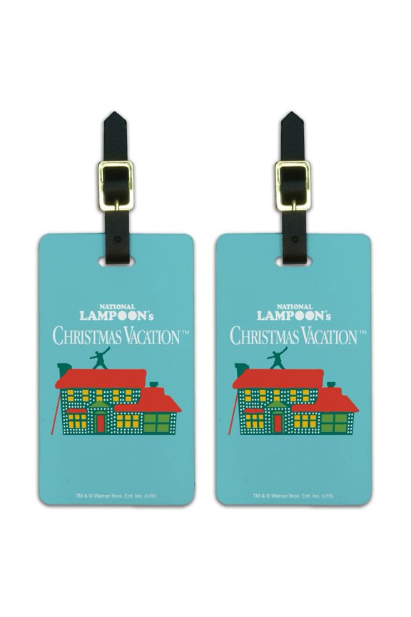 Christmas Vacation Griswold House Logo Luggage ID Tags Suitcase Carry-On Cards - Set of 2