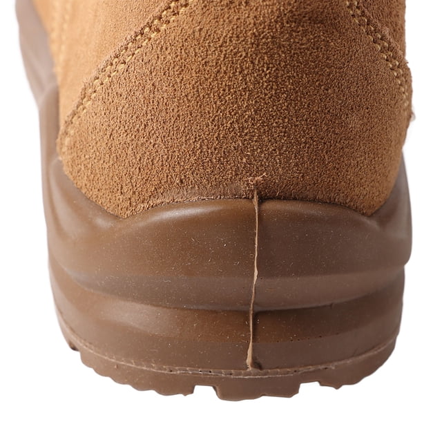 Botas de hombre con punta de acero y piel sintética, antideslizantes, para oficina, senderismo, viajes, exteriores, color amarillo 40