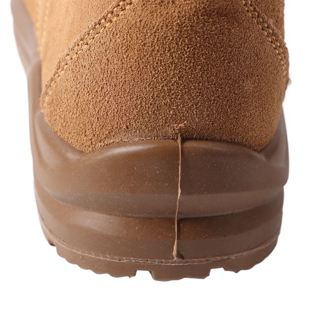 Botas de hombre con punta de acero y piel sintética, antideslizantes, para oficina, senderismo, viajes, exteriores, color amarillo 40