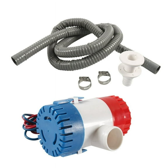 Marine Bilge Pump 12V 1100GPH Drain Kit for Boat Seaplane Motor Houseboat Mini Electric Water Pump