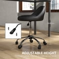 thumbnail image 4 of HOMCOM Salon Stool Adjustable Swivel Massage Spa Beauty Stool Black, 4 of 10
