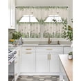 thumbnail image 4 of Hummingbird Swag Kitchen Curtains Sets for Windows 24 Inch Length, Sage Green Botanical Leaf Vintage Botanical Short Window Curtain Panels Swags Valances and Tiers 3 Piece Set for Cafe/Dining Room, 4 of 5