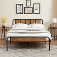 thumbnail image 2 of 3-Piece Bedroom Size with Queen Platform Bed Frame and 2 White Nightstands, 2 of 8