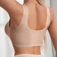 thumbnail image 6 of IQOGKRN Women's Seamless Wireless Bra Ribbed Texture No Underwire Seamless Full Coverage T-Shirt Pullover Sleep Bra Comfortable Everyday Support Bralette Khaki XL, 6 of 8