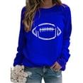 thumbnail image 1 of EQWLJWE T-Shirts de Jour de Match pour Femmes Manches Longues Raglan Chandail Tops Saison de Football T-Shirt Graphique Décontracté Col Rond Blouse Jour de Match Chemises Femmes Grande Taille Tops d'Halloween, 1 of 5