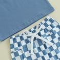 thumbnail image 6 of Bagilaanoe 2pcs Toddler Baby Boy Shorts Set Sleeveless Tank Tops + Checkerboard Shorts 6M 12M 18M 24M 3T Kids Casual Summer Clothes, 6 of 7