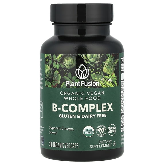 PlantFusion Organic Vegan B-Complex, 30 Organic VegCaps