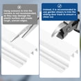 thumbnail image 4 of 4Set Riel deslizante de puerta de plástico, conjunto de hardware de riel de ventana de vidrio deslizante de 1.31Ft para paneles de 1/8" de grosor, para puerta de armario pequeña que se desliza, blanca, 4 of 7