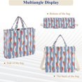 thumbnail image 6 of FORMRS Womens Corduroy Tote Bag Crossbody Shoulder Purse Handbag with Detachable Strap, Blue Pepper Pattern, 6 of 7
