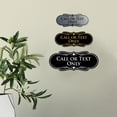 thumbnail image 3 of Designer Call Or Text Only Sign (Brushed Silver) - Medium, 3 of 5