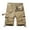 Khaki, variant on Viikei Mens Shorts Clearance Men Casual Solid Zipper Button Pockets Cropped Cargo Shorts