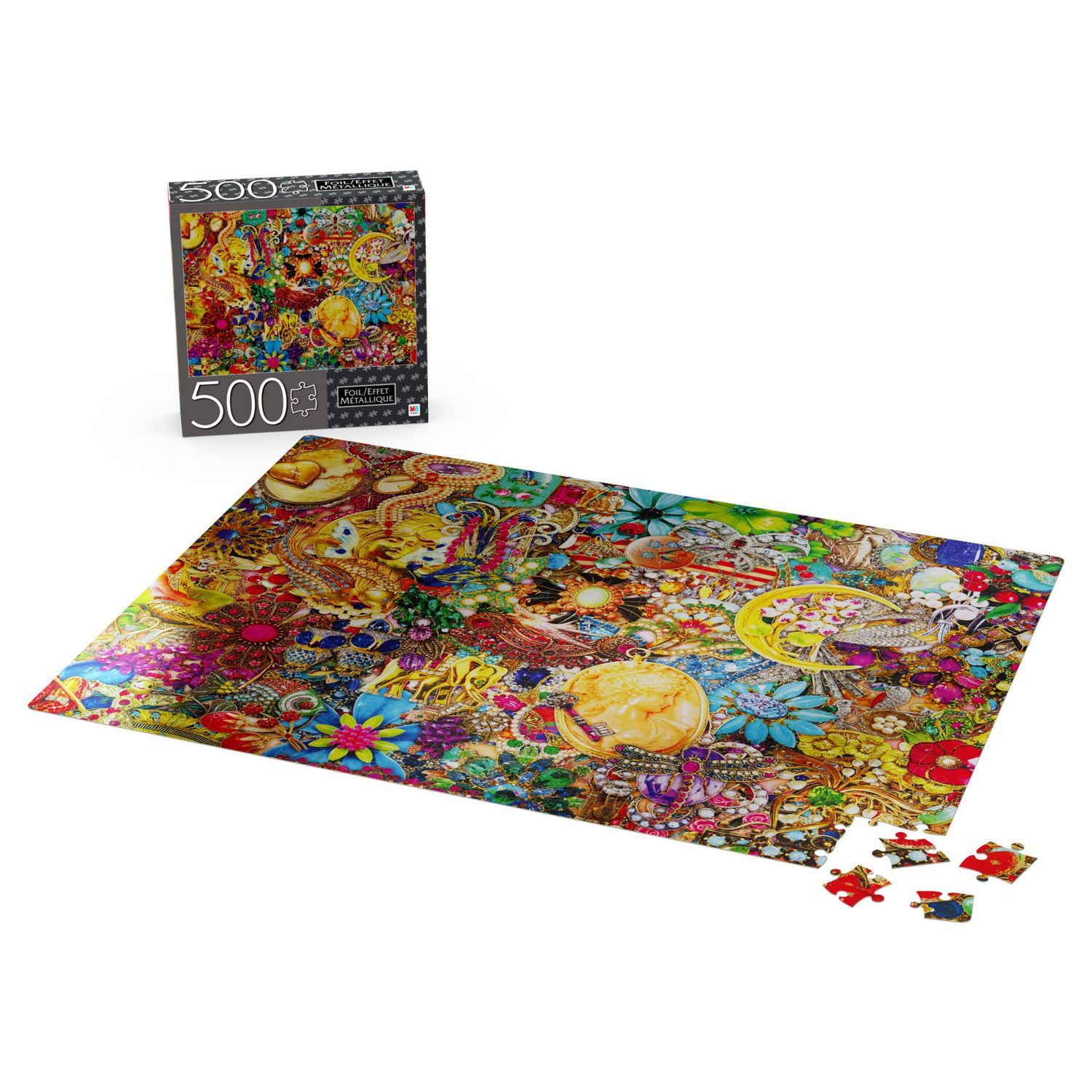 500-Piece Jigsaw Puzzle with Foil Accents, Jewelry Jumble