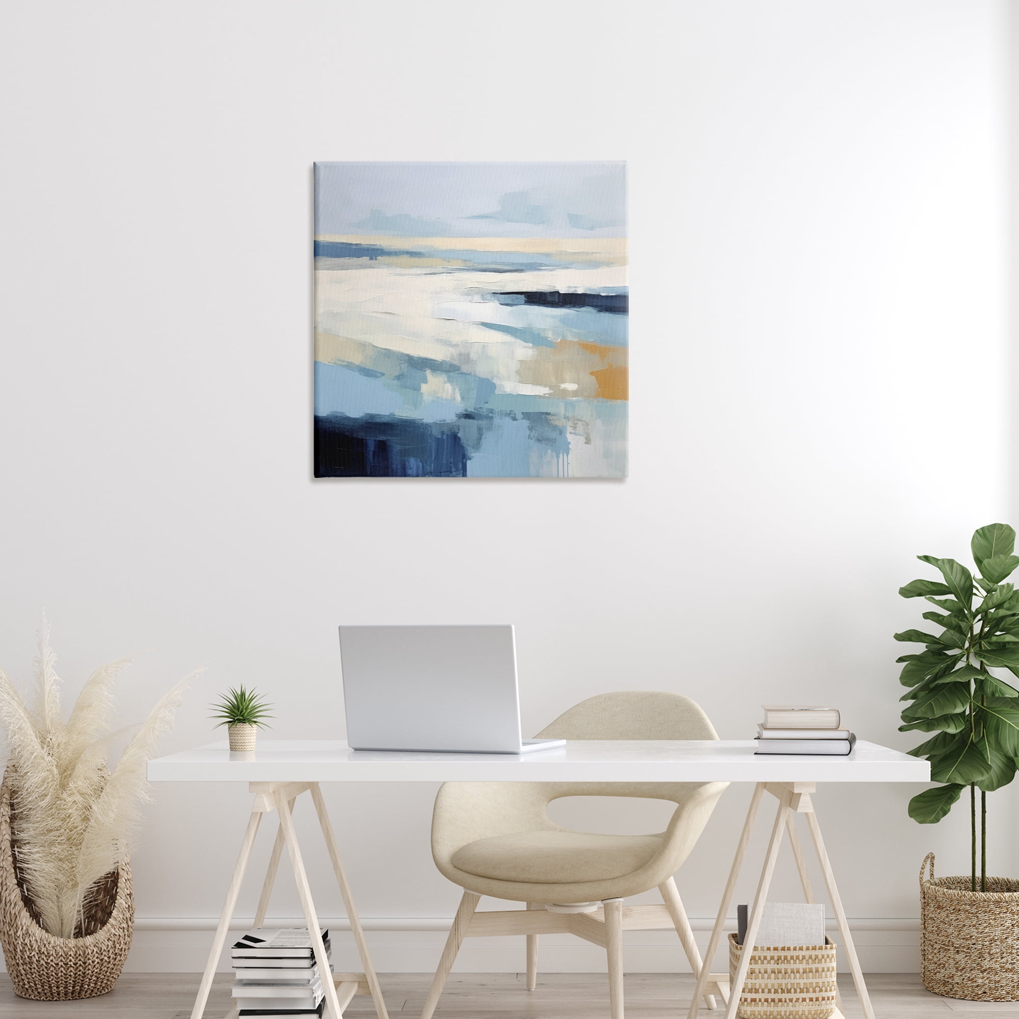 Stupell Industries Energetic Flowing Terrain Abstract Painting Wrapped Canvas Art Print Wall Art, 30 x 30