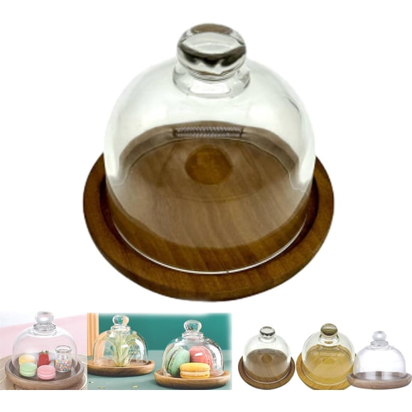 Charcuterie Boules de Neige, Nouveau Support de Présentation de Dessert 2026 avec Couvercle en Dôme, pour Mini Gâteaux, Pâtisseries, Charcuterie, Cupcakes et Friandises (A, 3 Pcs)