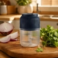 thumbnail image 5 of Food Chopper,Wireless Mini Processor,Six Stainless Steel Blades Usb Rechargeable Mincer for Garlic Ginger Baby Food Camping Prep(Blue), 5 of 8