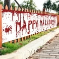 thumbnail image 2 of Happy Halloween Banners Yard Sign Banner for Outdoor Indoor Scary Halloween Background Party Supplies Fence Banners Decoration, 2 of 4