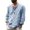 a-Blue5313, variant on VNKIDY Mens T-Shirt Casual Henley Long Sleeve Top Solid Color Linen Top With Lace Up Neckline For Casual Daily Wear Classic Top