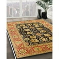 thumbnail image 2 of Ahgly Company Indoor Square Mid-Century Modern Red Brown Oriental Area Rugs, 6' Square, 2 of 6