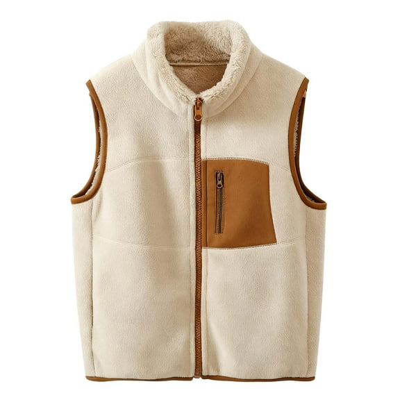 OGLCCG Kids Polar Fleece Vest Zip Up Lightweight Soft Sleeveless Jacket Vest for Boys Girls Fall Winter Windproof Outerwear with Pockets 3-17 Years