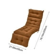thumbnail image 3 of YardVibe Waterproof Long Lounger Chair Cushion, Outdoor Chaise Lounge Chair Cushions with Ties, Patio Recliner Thickened Lounge Cushions for Indoor 78 x 22 Inches, Coffee, 3 of 9