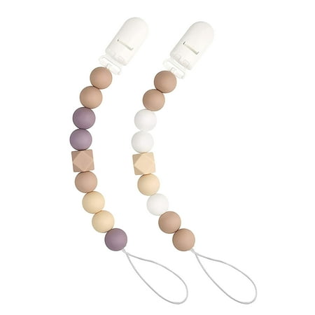 Ovzne Baby Pacifier Chain - 20Cm Silicone Molar Toy Chain 2-In-1 Pacify Clip For Teething Toys Pacifiers Baby Gear