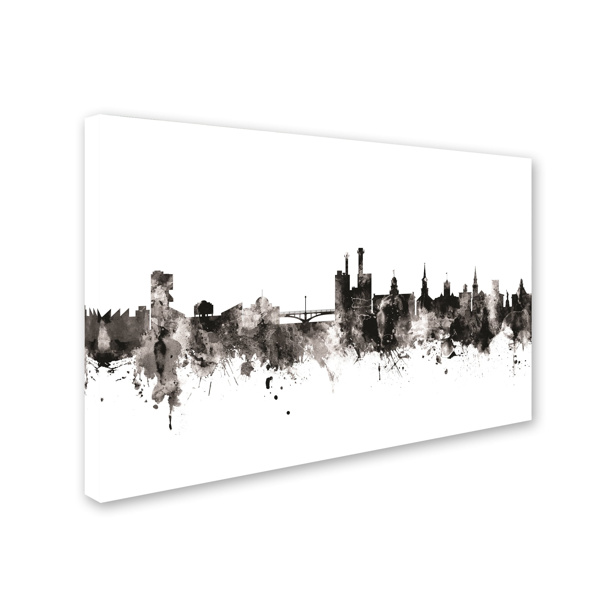 Trademark Fine Art 'Iowa City Iowa Skyline III' Canvas Art by Michael Tompsett