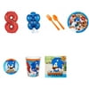 Sonic Boom Sonic The Hedgehog Party Supplies Party Pack For 32 With Red #8 Balloon