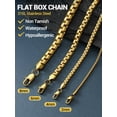 thumbnail image 6 of PROSTEEL 14K Gold Plated Chain for Men Women Stainless Steel Round Link Chain Necklaces 6mm Non-tarnish Hypoallergenic Birthday Valentines Day Jewelry Gift 30 Inch, 6 of 8