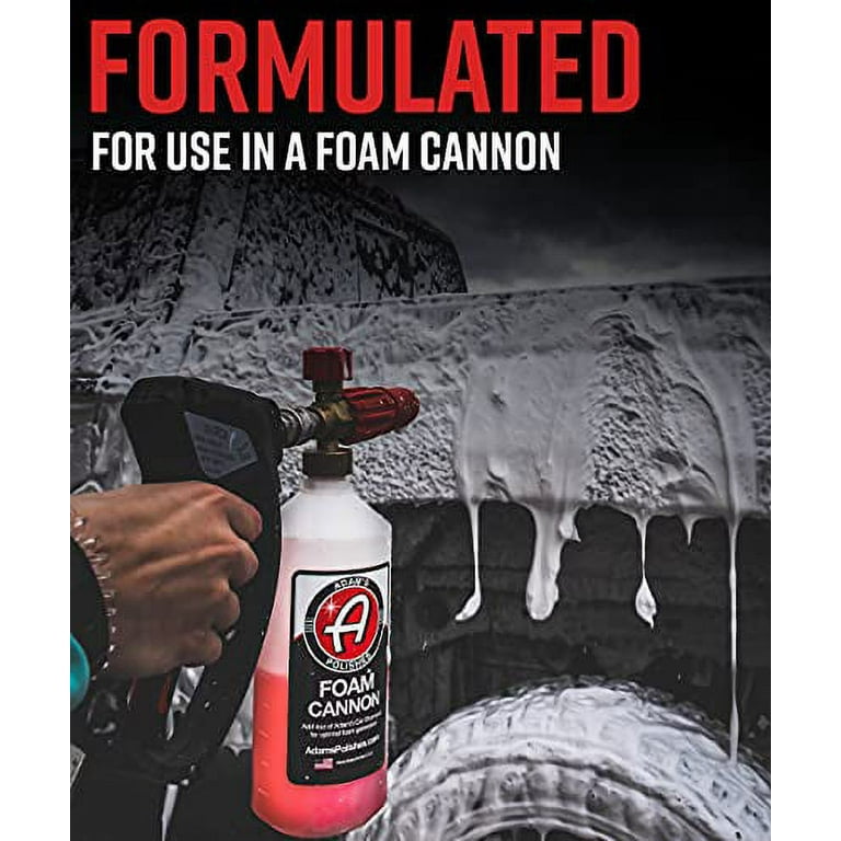 Adam's Mega Foam 16oz - pH Best Car Wash Soap for Foam Cannon,  Pressure Washer or Foam Gun, Concentrated Car Detailing & Cleaning  Detergent Soap