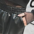 thumbnail image 2 of High-waisted women plus size loose outer wear wide-leg pants PU leather Shorts, 2 of 10