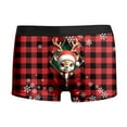 thumbnail image 3 of Funny Boxers for Men Funny Novelty Holiday Boxers Briefs Sofy Comfy Cartoon Printed Underpants Men's Fashion, B01 Red, Size XXXXL, 3 of 5