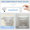 thumbnail image 4 of PHANCIR Ultra-Slim Bidet Attachment for Toilet, Dual Nozzle (Frontal & Rear Wash) with Self Cleaning, Non-Electric Adjustable Water Pressure Water Toilet Seat Attachment White, 4 of 11
