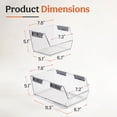 thumbnail image 3 of Homestead Stackable Pantry Storage Bins, Clear Plastic Open Front Organizers, Set of 4, 3 of 10