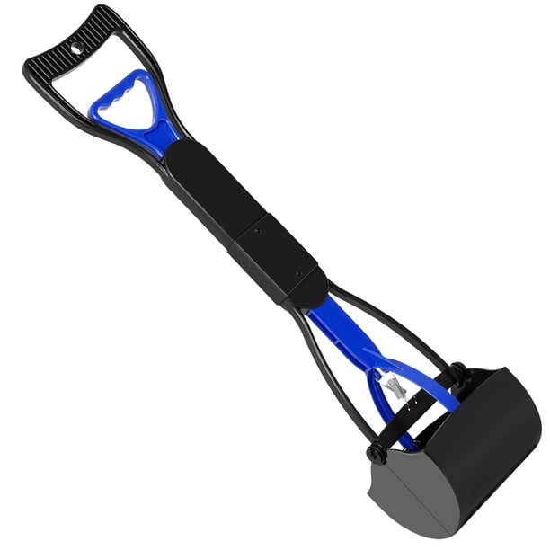 Recogedor de caca para perros grandes y pequeños, recogedor de caca de perro plegable, resorte duradero y materiales de primera calidad, fácil de usar para hierba, suciedad, recogida de grava