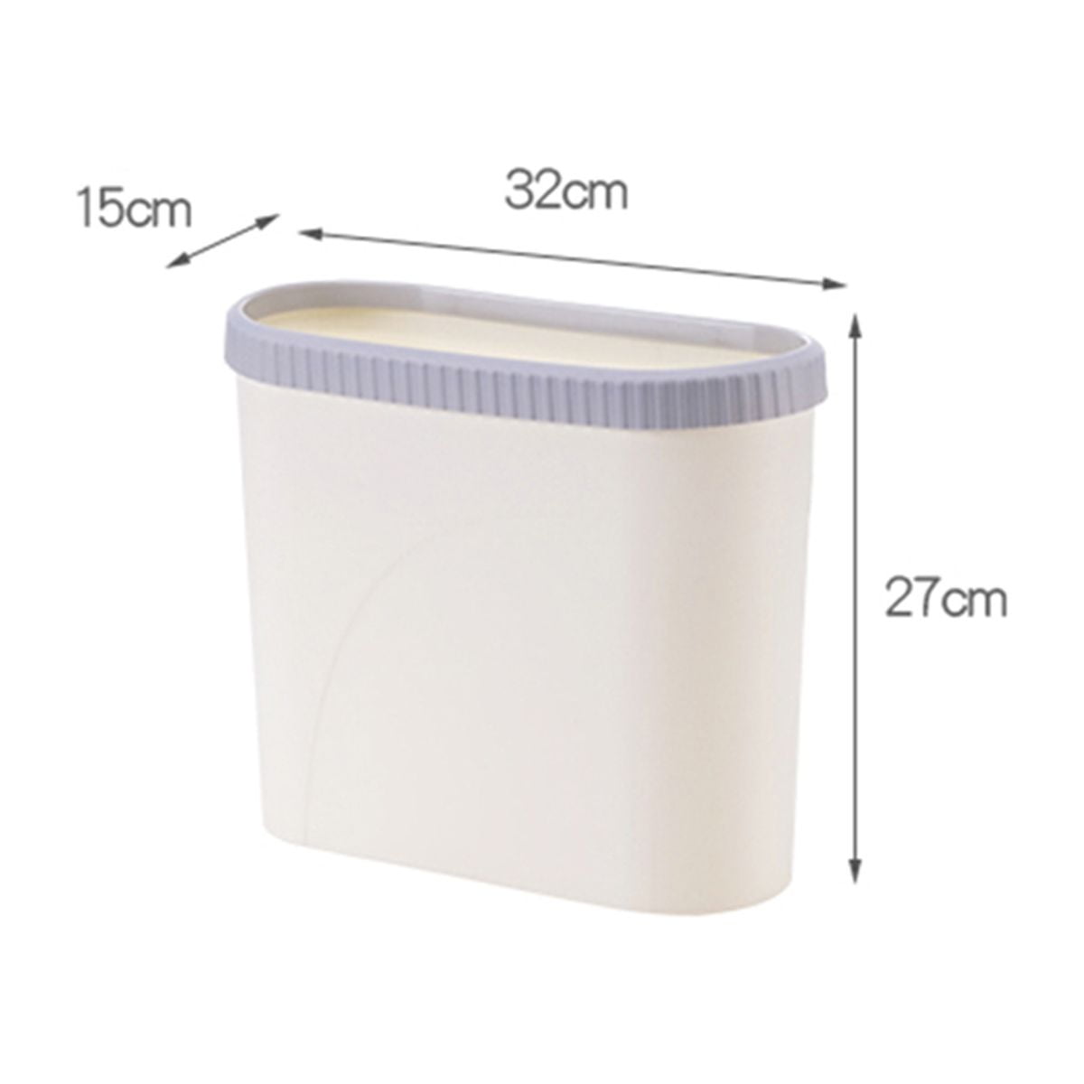 UPKOCH Black Plastic Trash Can for Home Use AntiImpact Waste Bin Storage Barrel 10.5L