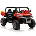 thumbnail image 4 of 24 Volts Kids Ride on UTV Car, 2 Seater Electric Powered Ride on Toys Truck with Trailer Remote Control, Ride on Toys for Toddlers, Gift for Boys and Girls, 4 of 13