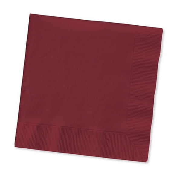 Burgundy Red Paper Beverage Napkin 50 Count for 25 Guests